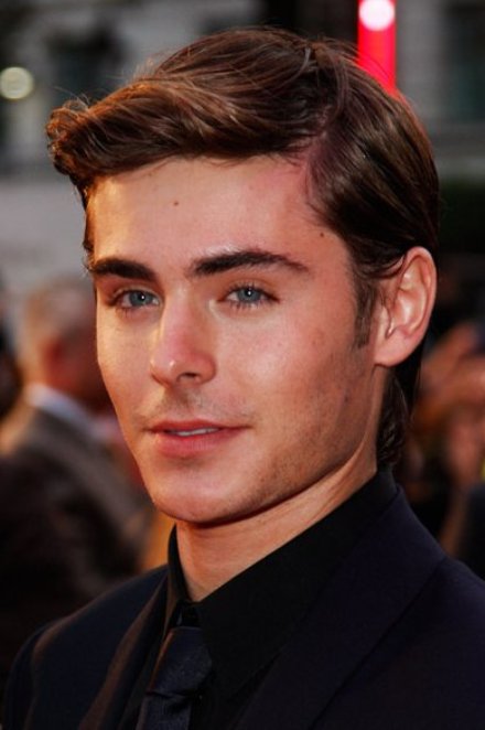 zach efron hairstyle. Zac Efron posed with shorter